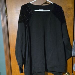 Maurices Black Sequin Accent Top